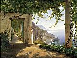 Carl Fredrik Aagard Canvas Paintings - Amalfi dia Cappuccini 2